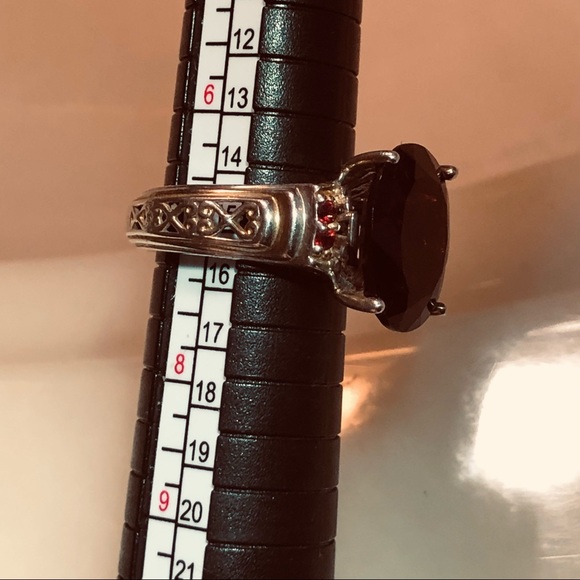 💕Stunning Gems en Vogue Garnet925/18K Garnet Ring - Picture 9 of 16